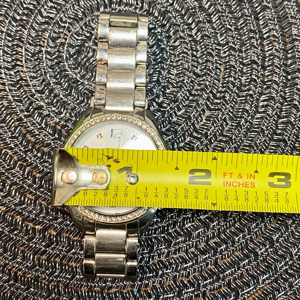 Coach Silver-Tone Mother of Pearl Crystal Bezel Watch - Picture 9 of 10